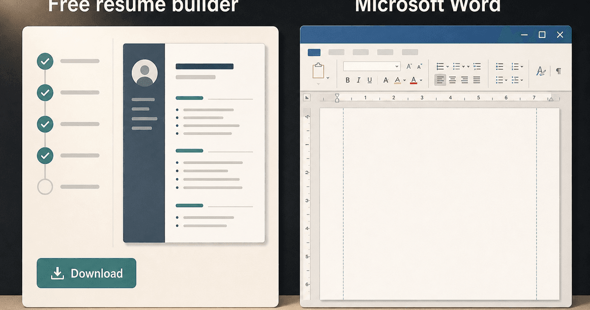 Free Resume Builder and Download vs Microsoft Word
